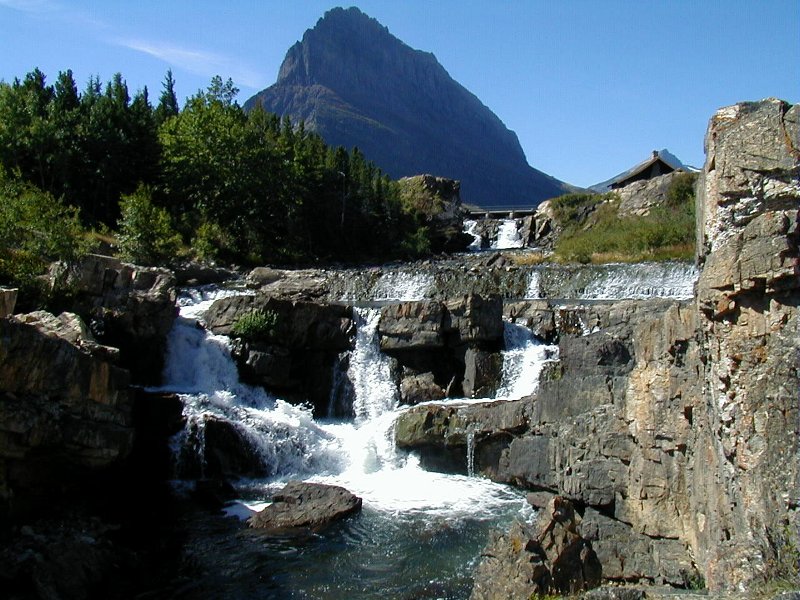 Many Glacier - Swift Current Falls Many Glacier - Swift Current Falls