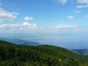 Pogled s planine Učka na Rijeku